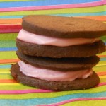 Vegan Chocolate Wafer Cookies Filled with Fresh Raspberry-Champagne Buttercream Frosting