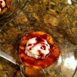 Red Wine Reduction for Grilled Peaches