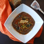 Pureed Lentil Dip with Caramelized Leeks, Lemon Zest and Garlic-Smoked Paprika Olive Oil