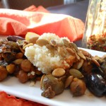 Vegan Chickpea, Sweet Potato, Kale, Green Olive, Dried Fruit and Cashew Tagine