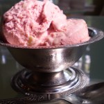 Vegan Sour Cream-Raspberry Ice Cream with White Chocolate Chips