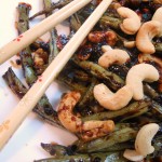 Vegan Szechuan String Beans with Chinese Black Bean Sauce and Cashews