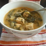 Vegan Tempeh and Turnip Green Soup