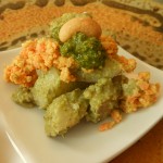 Vegan Potato Salad with Cilantro-Mint-Chili Mayo and Carrot-Cashew Topping