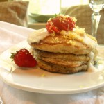 Vegan Ricotta Lemon Pancakes with Lemony Maple-Ricotta Cream and Fresh Berries–Happy Mother’s Day!