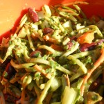 Vegan Bean and Broccoli Slaw with Lime Aioli Dressing