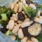 Vegan Charred Broccoli and Eggplant Salad with White Beans and Dried Figs