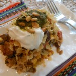 Vegan Mexican Migas Casserole with Tortilla Crumb Topping