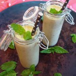 Vegan Basil-Mint Peach Sipper