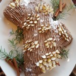 Vegan Buche de Noel–with Chocolate Mousse Filling and Mocha Buttercream Frosting