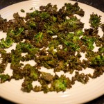 Day 7: Krispy Kale–“Cooking ‘The Blooming Platter Cookbook’ Julie & Julia Style”