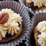 Orange Mini-Cakes with Bourbon-Pecan Caramel & Orange Buttercream–A Memorial Birthday Cake for Mama