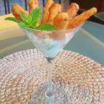 Vegan Carrot Fries<br>with Lemon-Basil Dipping Sauce