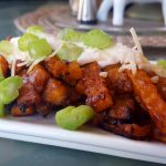 Vegan Buffalo Roasted Butternut Fries