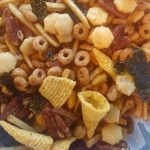 Vegan Chesapeake Bay Seafood Boil Chex Mix<br>Non-Vegan Mom and Teen Son Approved