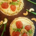 Scallion-Basil-Tomato Tarts with Popcorn-Cashew Crust