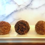 Raw Vegan Cinnamon-and-Sugar Donut Holes<br>(with an almost raw Chocolate Donut Hole variety)