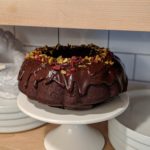 Chocolate-Cranberry Bundt Cake (vegan/plant-based)