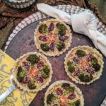 Tahini-Zataar Tarts with Zataar-Sunflower Press-In Crusts (vegan & plant-based)