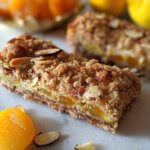 Apricot-Cream Cheese Bars with Oatmeal-Almond Crumble (vegan & plant-based)