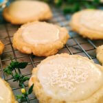 Lime, Coconut & White Chocolate Shortbread Cookies with Sour Cream-Lime Frosting (vegan & plant-based)