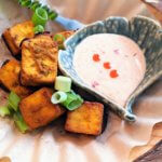 GF Battered & Oven-“Fried” Tofu Cubes (vegan – plant-based)