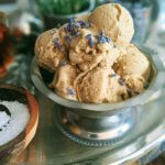 Rosemary – and Lavender – Infused Bourbon-Fig Ice Cream (vegan & plant-based)