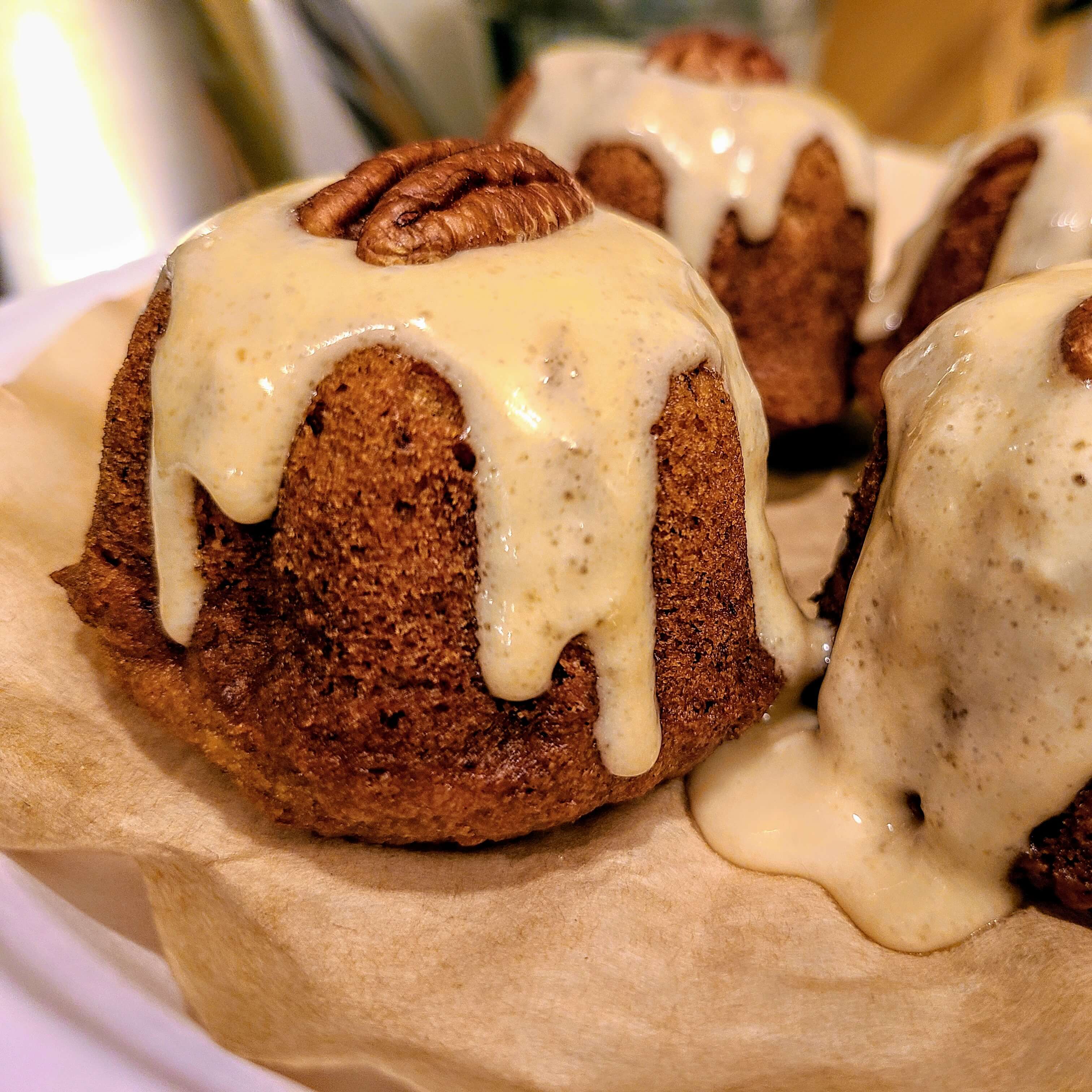 Mini Gingerbread Bundt Cakes with Maple Glaze - The Beach House Kitchen