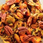 Roasted Brussels Sprouts and Butternut Squash Salad with Orange-Maple Vinaigrette (vegan & plant-based)